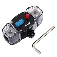 Vista 13 de Interruptor de circuito de recuperación automática de 50A 12-48 voltios CC con botón de reinicio manual para automotriz, RV, marino, barco (50Amp)