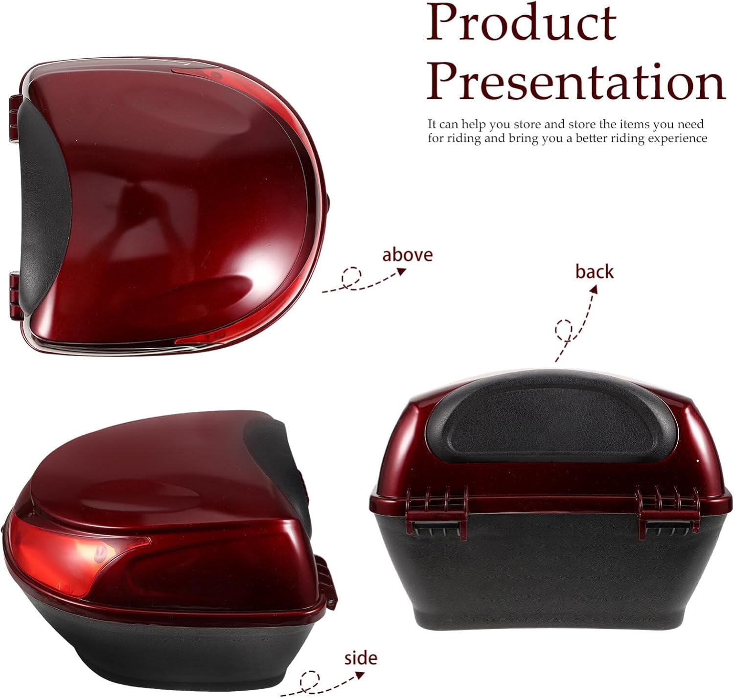 Motorcycle Tail Box Storage Case Sturdy Holder Multipurpose Storage for Powersports