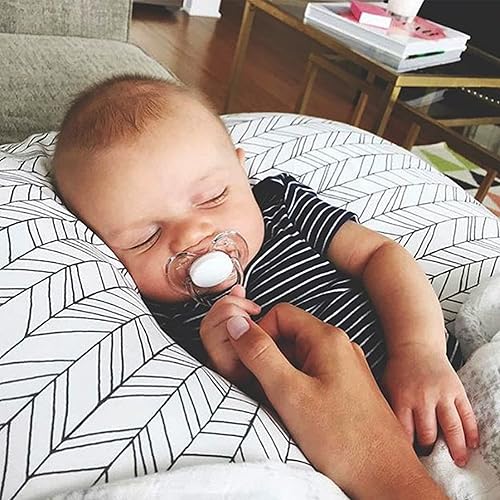 Miniatura 4 de Fundas de almohada de lactancia para almohada de lactancia, paquete de 2 fundas suaves y elásticas para almohada de lactancia materna para mamá que