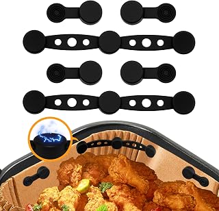 2 sets magnetic silicone hot air fryer buckles: Airfryer baking paper fastener buckle for fixing paper inserts, air fryer accessories prevent paper from burning