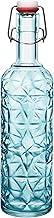 Bormioli Rocco 320269MQD121990 Orient in Blue Glass Bottle, Glass, 1 Litre, Blue