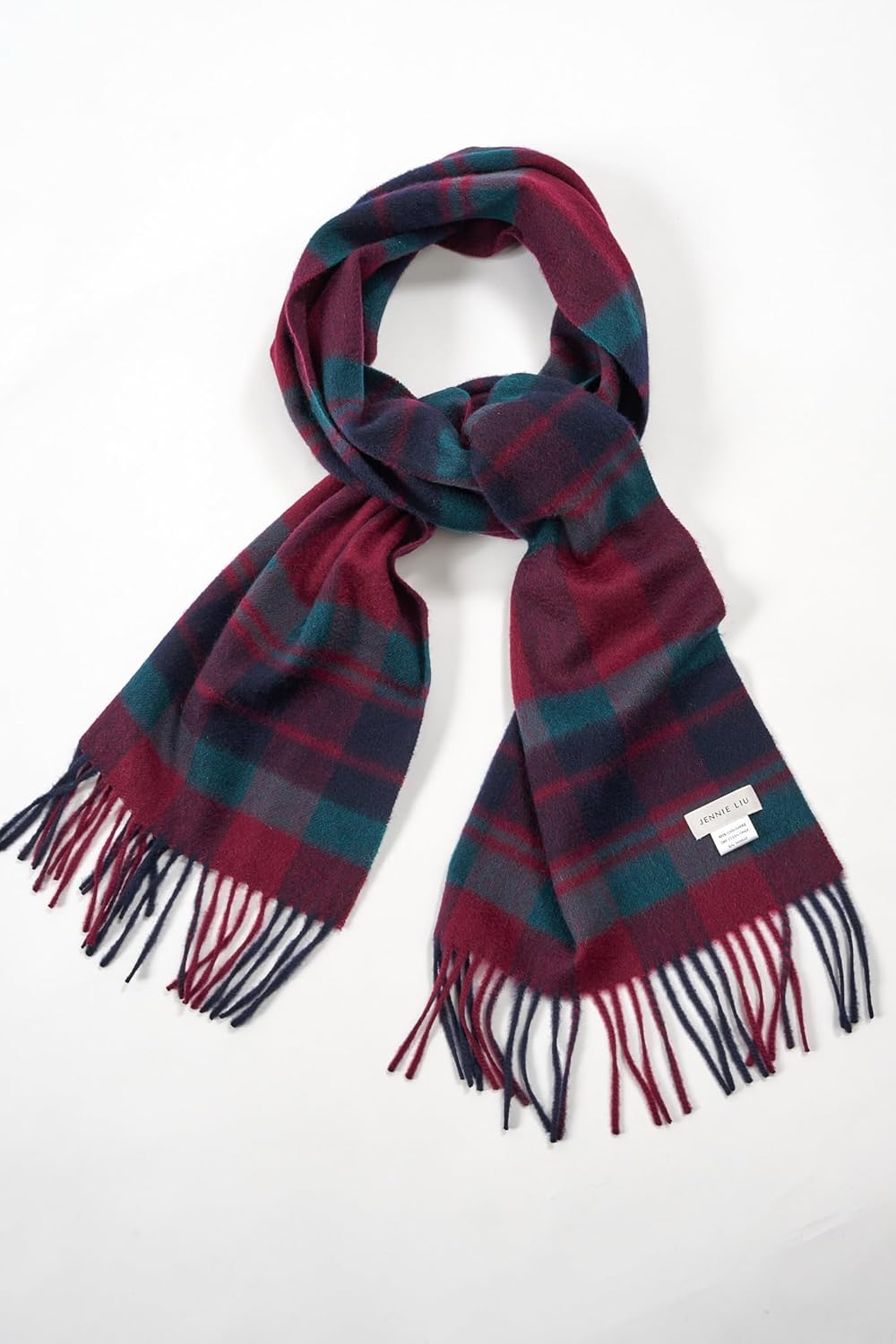 JENNIE LIU Women's 100% Pure Cashmere Scarf 75"x12" Cashmere Scarves for Women - Image 7