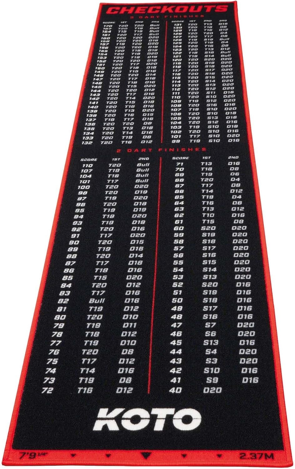 KOTO Carpet Checkout 237 x 60 cm, Incl. Score Indicator, Non Slip