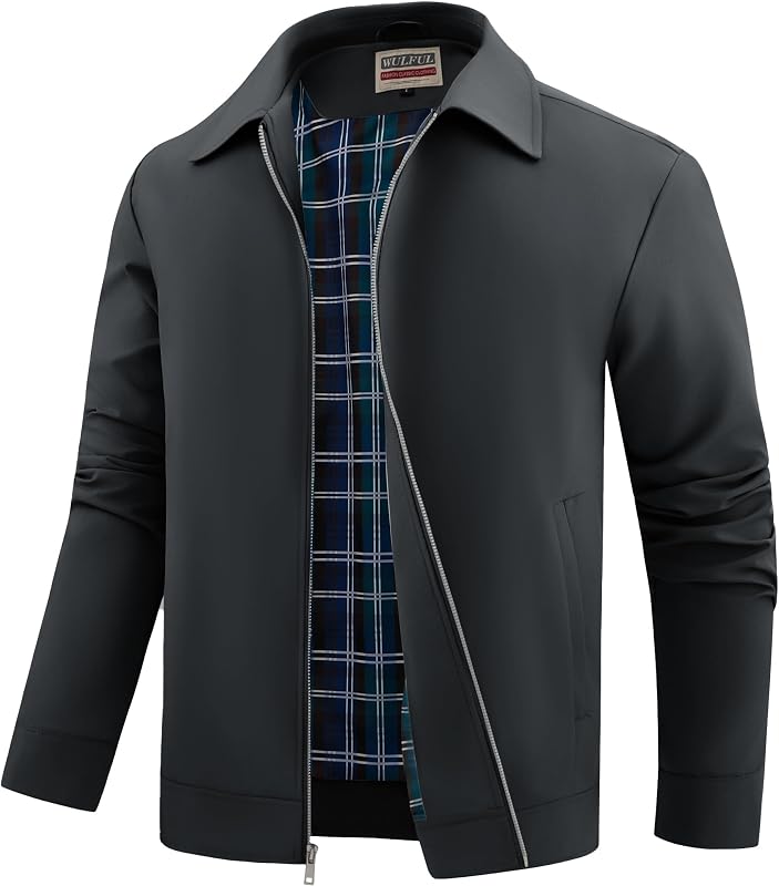 Men's Lightweight Jackets Casual Windbreaker Stylish Light Golf Work Dress Business