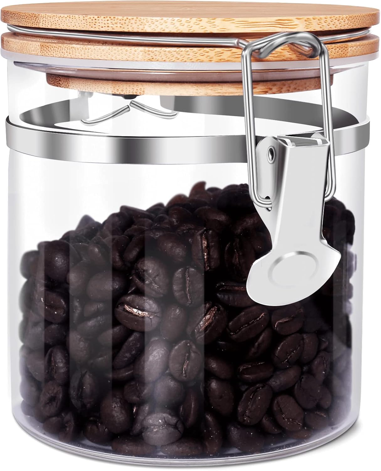 Food Storage Jar, 18.58 FL OZ (550 ML), 77L Glass Food Storage Jar with