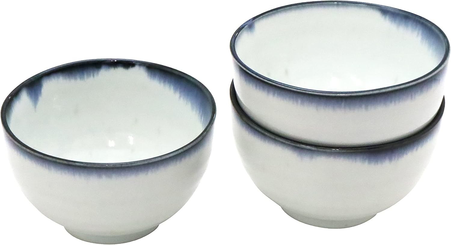 [Amazon.co.jp Exclusive] [Commercial Use] Udon, Buckwheat and Set Meal Shop's Classic Kiln Flame White Kiln 4.0 Favorite Bowls, 3 Pieces