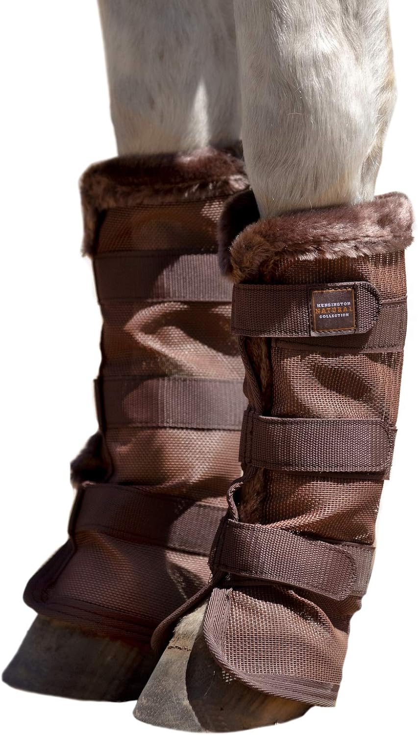 Kensington Natural Horse Fly Boots Fleece Trimmed Stay