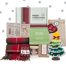 Christmas gift sets for women,with a sense of ritual and practicality,suitable for bosses,colleagues,men,mom,kids;handmade mini christmas tree suitable as christmas decorations indoor and gift baskets white edges