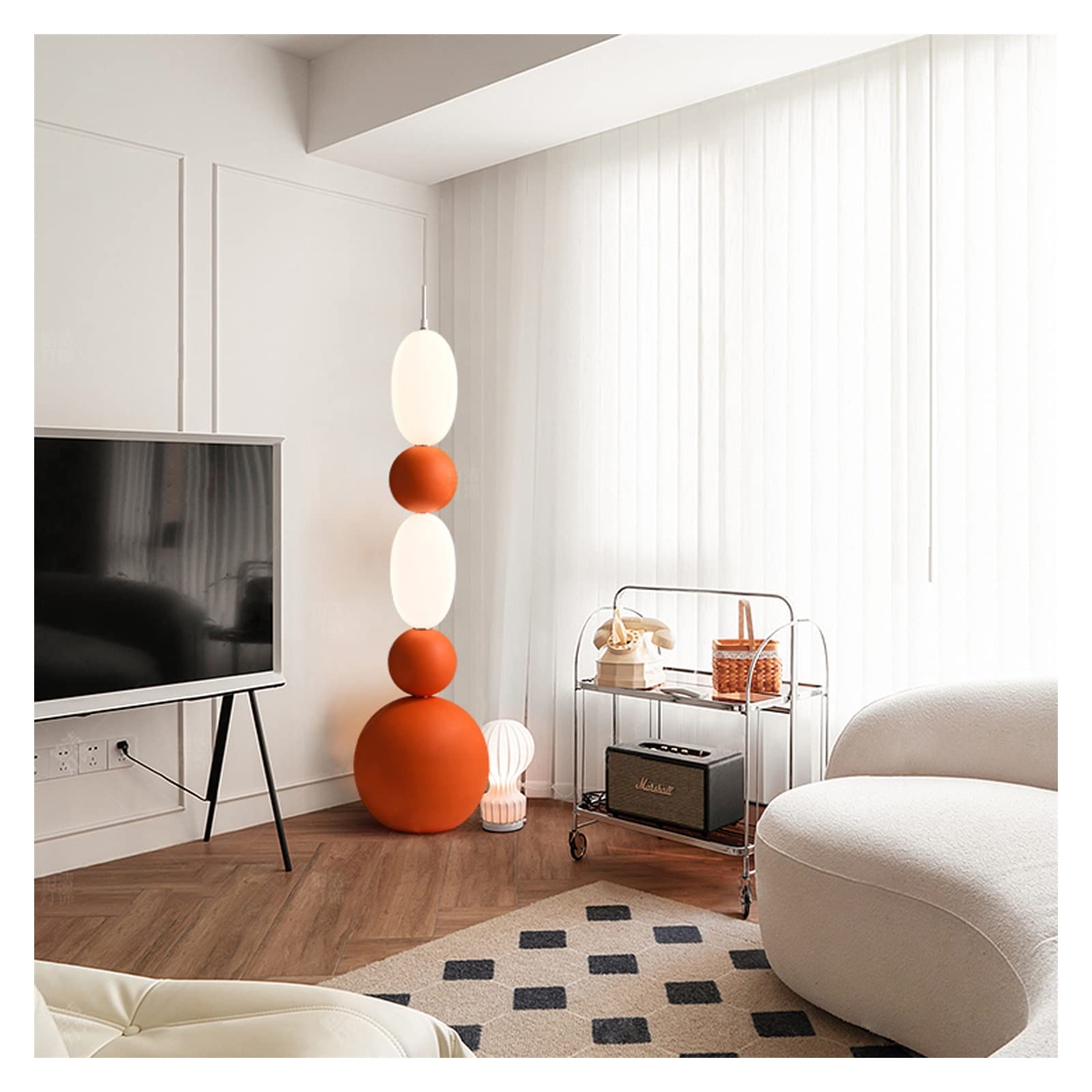 Lampade da Terra Lampada da terra semplice Camera da letto Soggiorno Divano Lampada decorativa Illuminazione ambientale Lampada da terra a sfera rotonda verticale (senza sorgente luminosa) Per Camera
