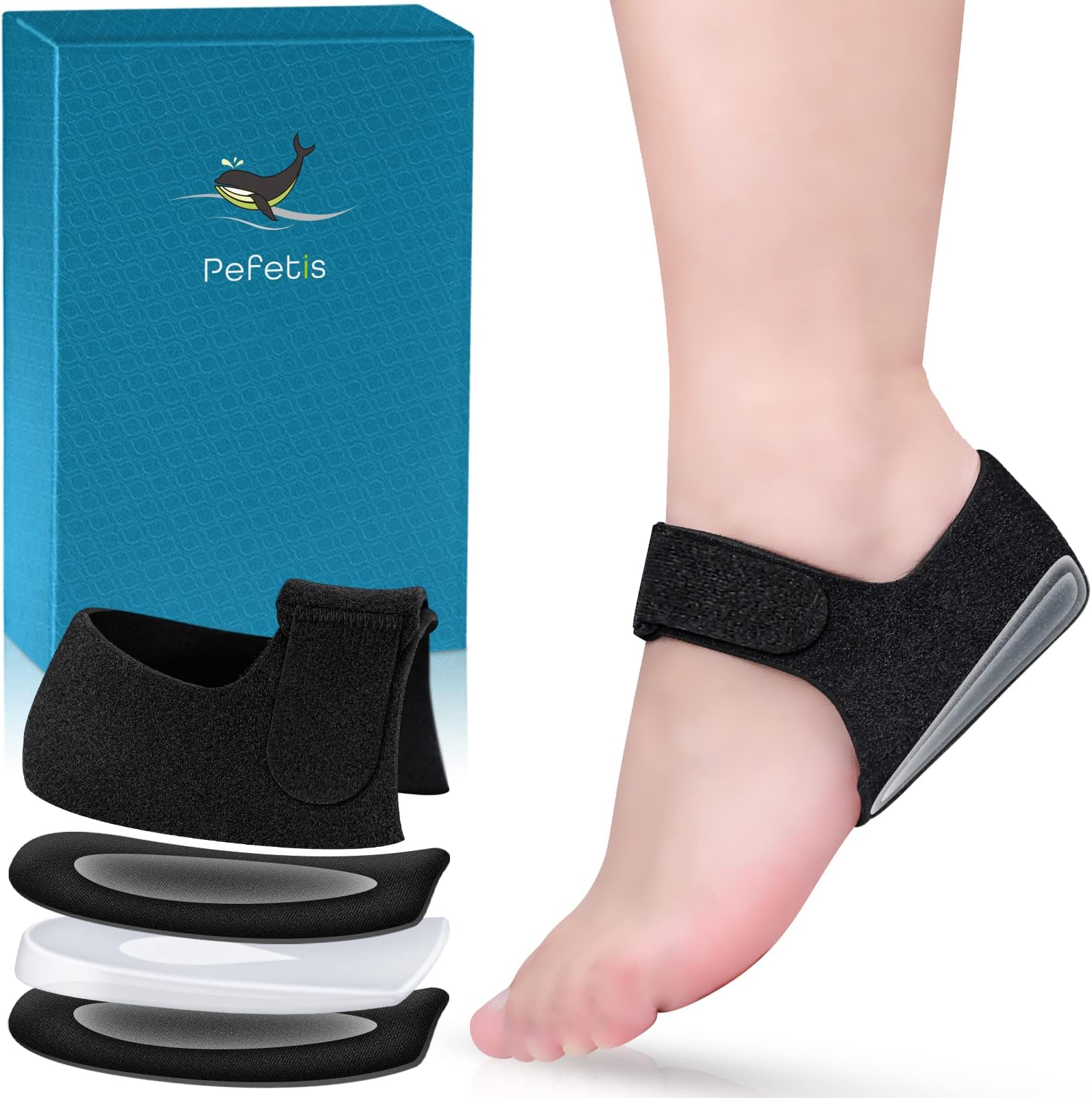Heel Protectors, Heel Cups for Plantar Fasciitis,Thickened Gel Heel Cushion Pads for Achilles Tendinitis, Blisters, Cracked Heels Spur Feet Relieve Heel Pain (Black, M 6-10 / W 6-11), 2count