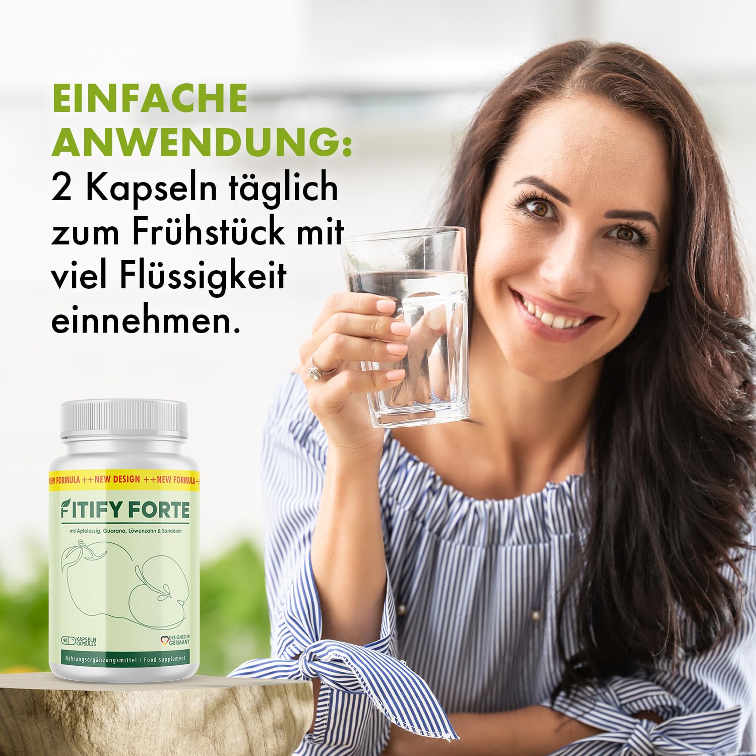 Fitify Forte Kapseln | Mit natürlichen Inhaltsstoffen | Einfache Anwendung | 90 Kapseln