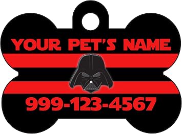 Darth Vader Custom Pet Id Dog Tag Personalized w/Name & Number