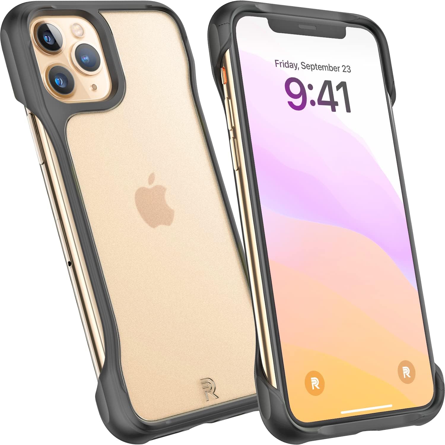 REBEL Case for iPhone 11 Pro [Frosted Series Gen-1] Clear Matte, Exposed Sides for Comfort, Protective Shockproof Corners, Drop Tested, Slim Fit Frameless Cover, 5.8 Inch Phone 2019 (Frosted Clear)