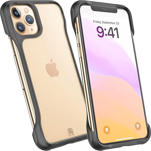 REBEL Funda para iPhone 11 Pro serie esmerilada Gen-1 transparente mate, lados expuestos para mayor comodidad, esquinas protectoras a prueba de