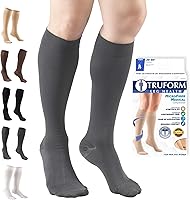Vista 17 de Truform - Medias de compresión de 20-30 mmHg para hombres y mujeres, hasta la rodilla, punta cerrada, talla M, beige