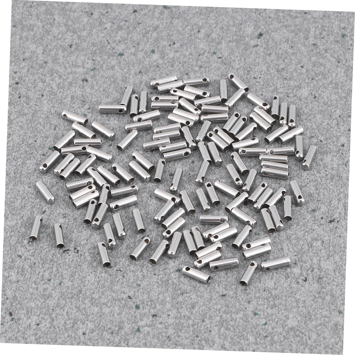 Lurrose 100 Pcs Stainless Steel Chain Connector End Caps for Jewelry Making Durable Cord Ends Tight Fit for Crafting and DIY Projects