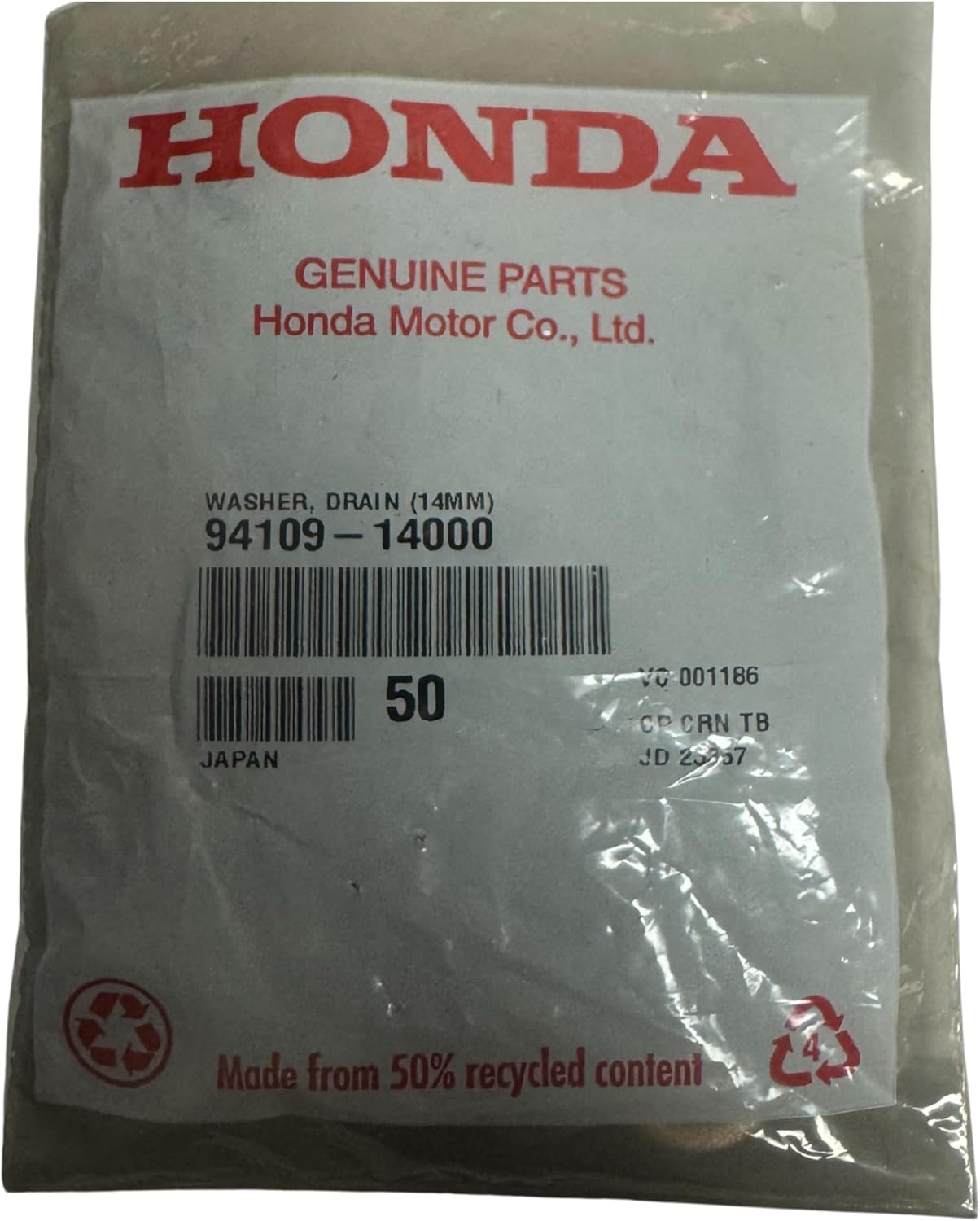 Honda 94109-14000 14mm Drain Plug Washer (50)