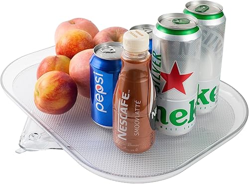 Vista 5 de Lazy Susan - Estante ovalado para tocadiscos, gabinete, despensa, cocina, nevera, bandeja de baño, tocador de maquillaje, organizador debajo