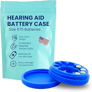 Hearing Aid Battery Holder Size 675 | Magnetic Easy-Open Storage Case
