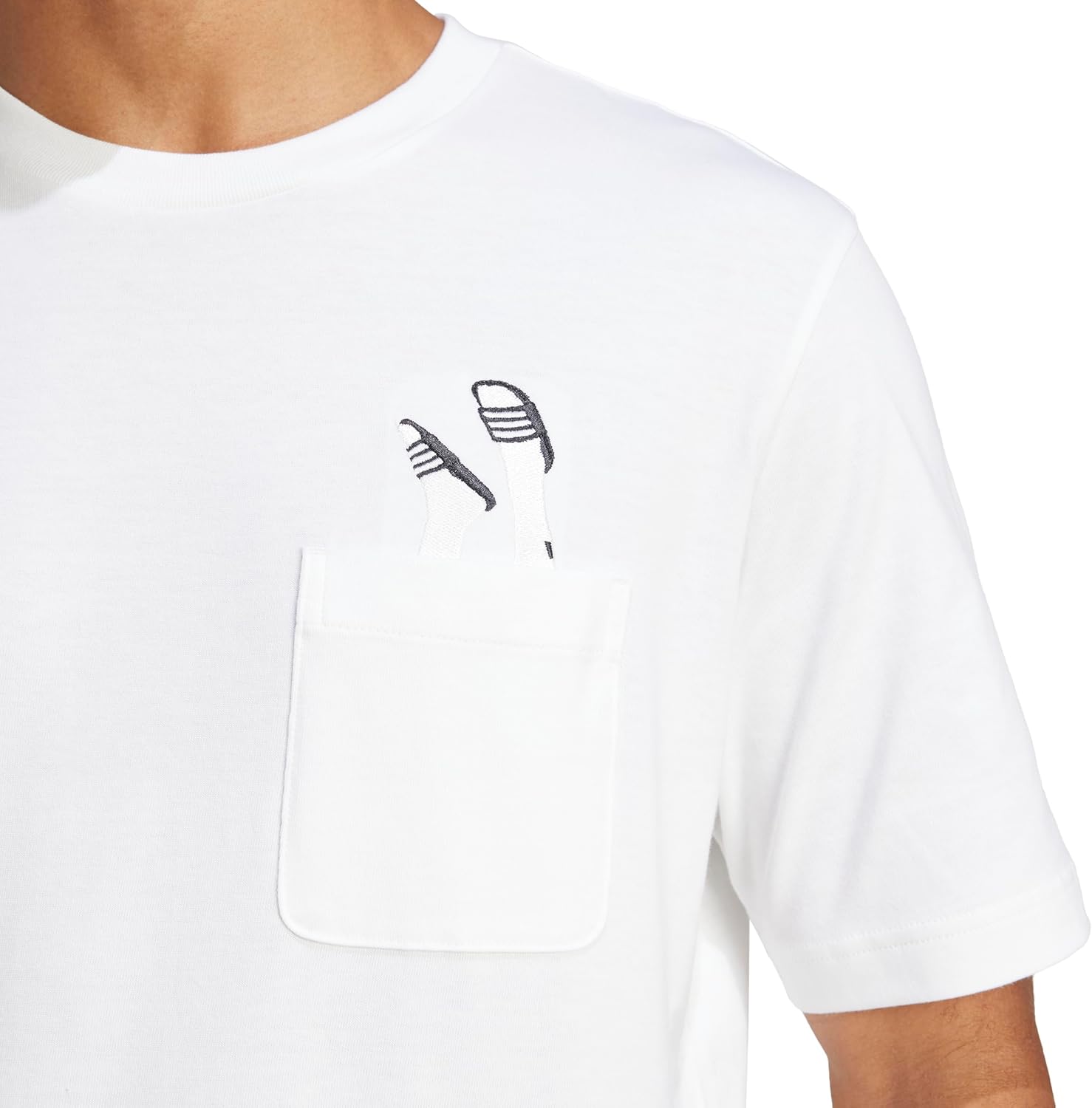 Adidas Mens Lounge Slides Pocket T-Shirt - Image 7