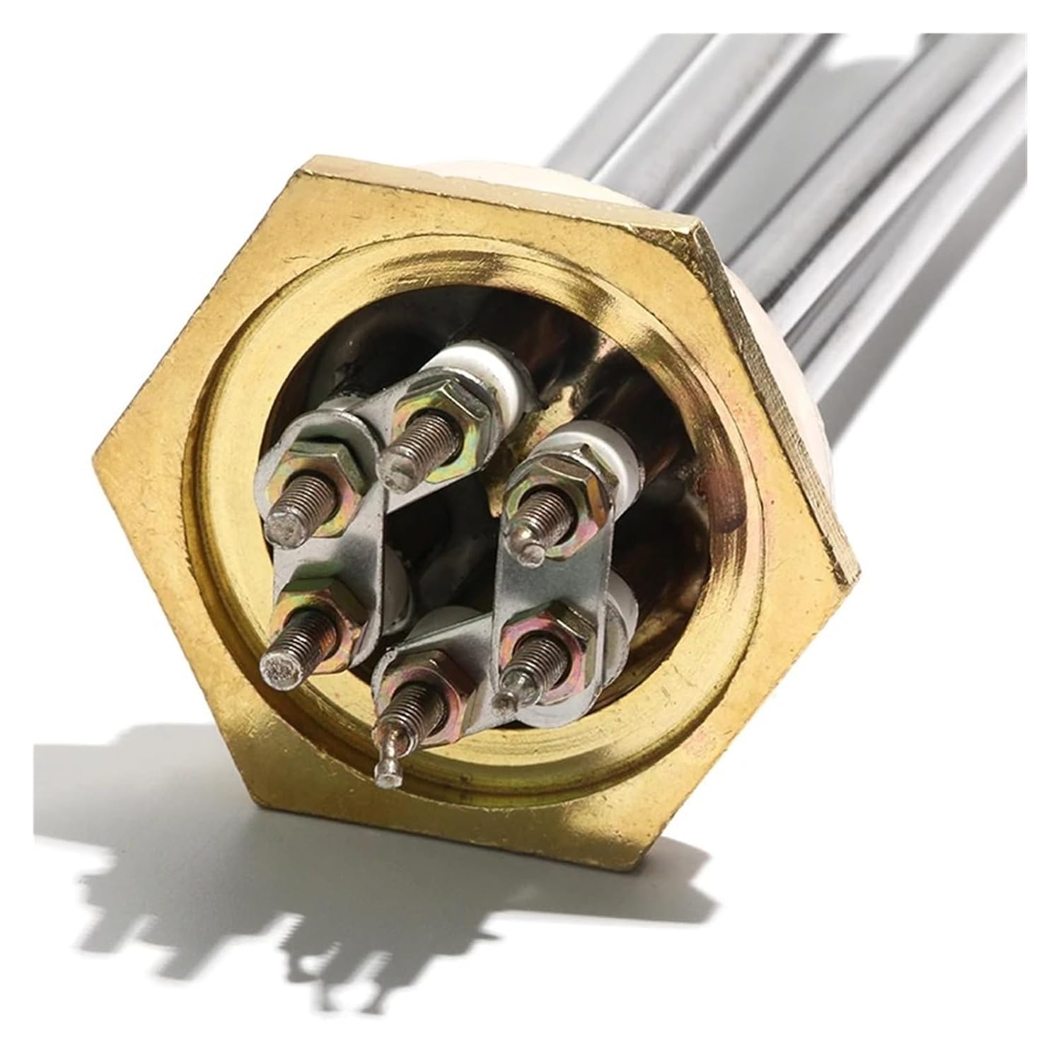 DC 24V 36V 48V Immersion Water Heater G1 1/4" DN32 Low Voltage Copper Thread Heating Pipe 600W 900W 1KW 1.5KW