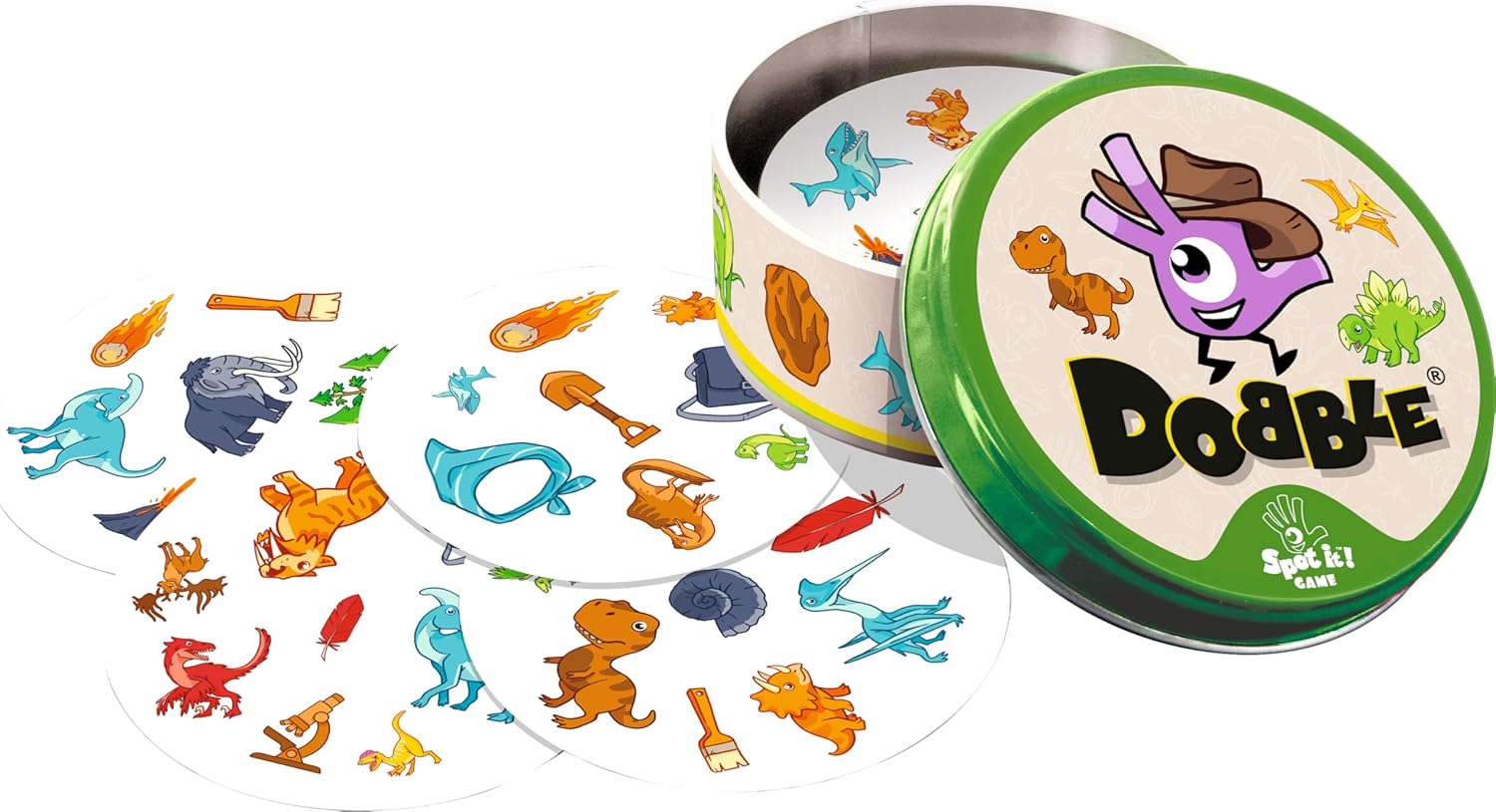 Asmodee Dobble Dinosaurs | Family Card Game | Ages 4+ | 2-8 Players | 15 Minutes Playing Time