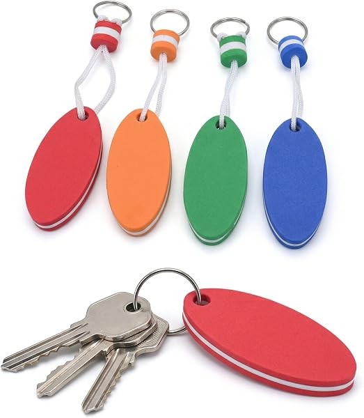 4 Pezzi Portachiavi Galleggiante, Per Barca e Mare, Compatto e Portatile, Proteggere le Chiavi o Piccoli Oggetti che Affondano in Acqua (Multicolore) - 1
