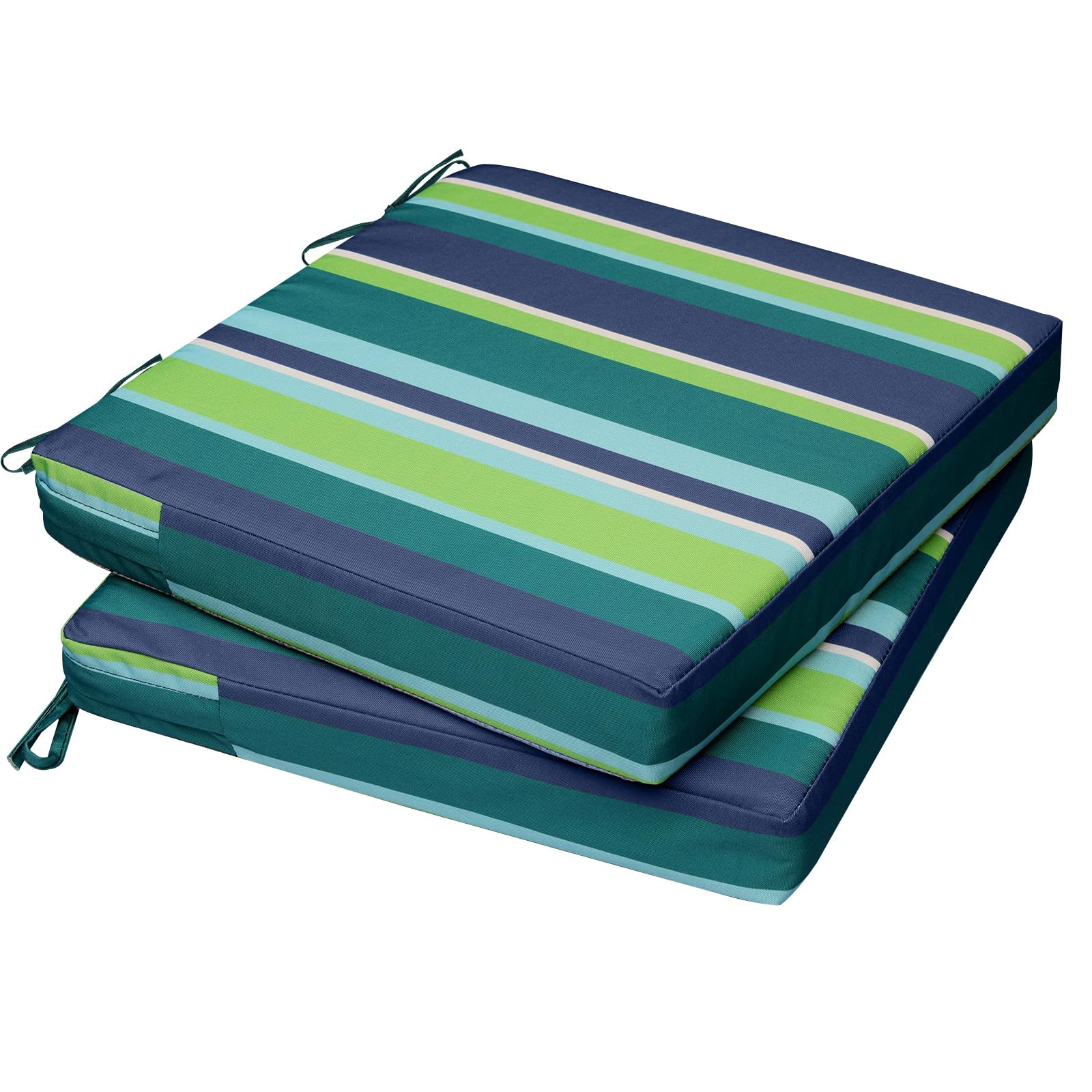 AAAAAcessories Outdoor Chair Cushions, 17 x 16 x 2 inches, Set of 2