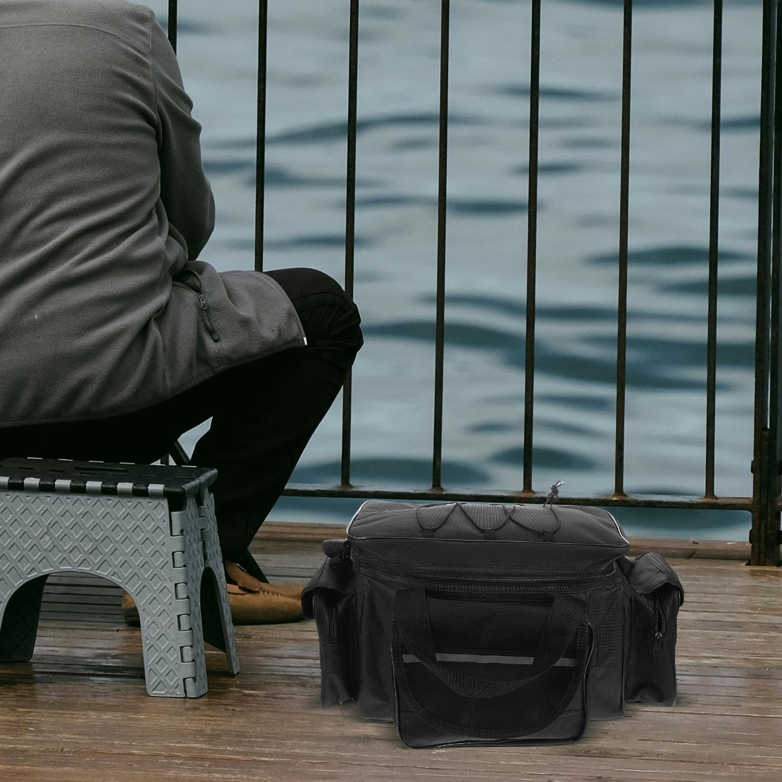 Bolsa de Aparejos de Pesca Grande de Nailon, Resistente al Desgaste