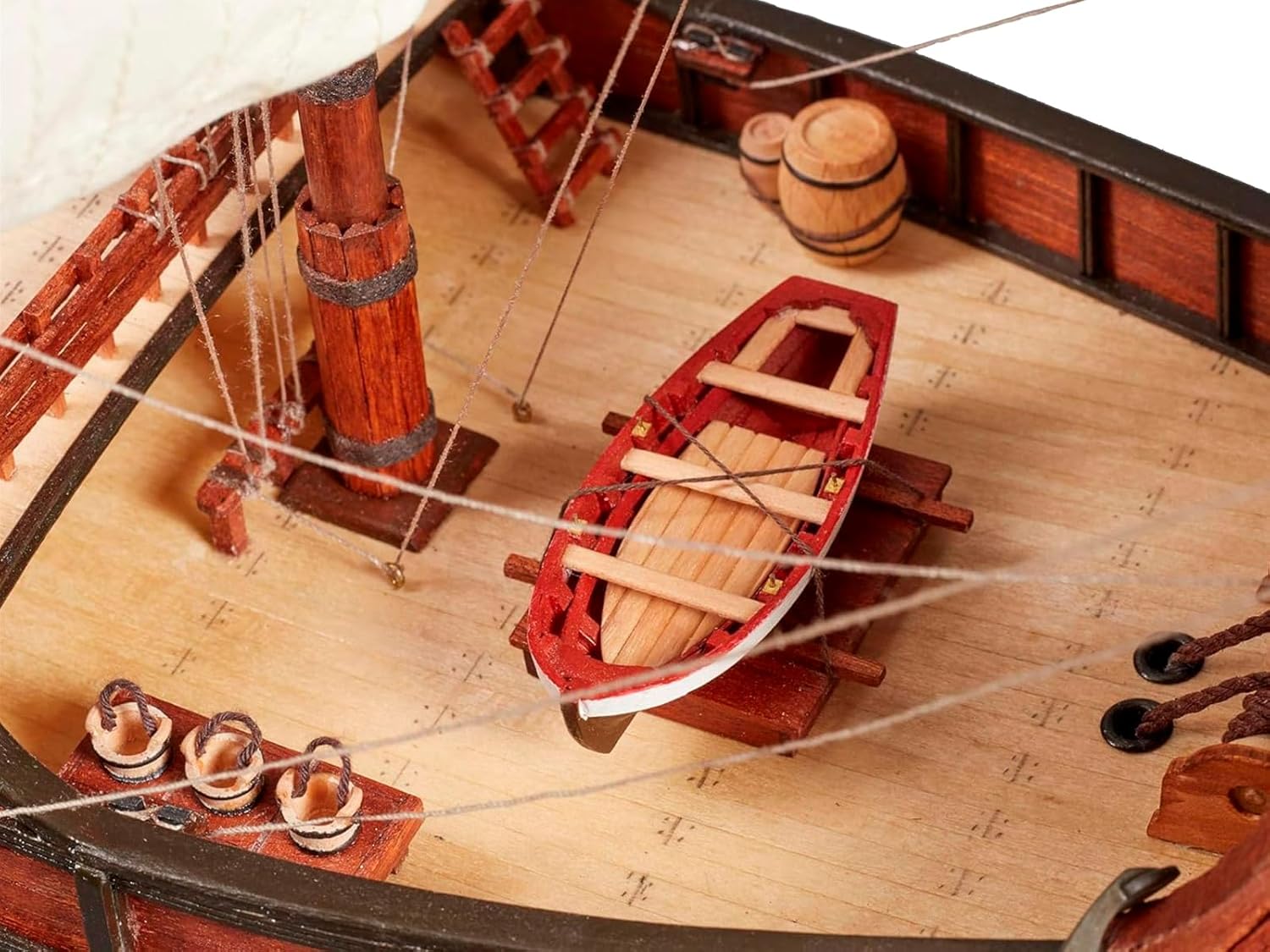 Artesanía Latina - Wooden Model Ship Kit - Spaniard Caravel from the Discovery of America, Santa María - Model 22411N, Scale 1:65 - Scale Models for Assembling - Intermediate Level