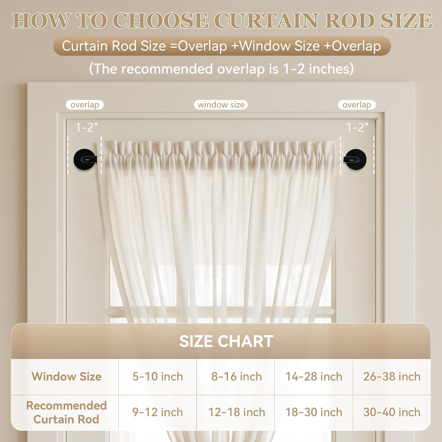 2 Pcs Magnetic Curtain Rods for Metal Doors, Adjustable 18-30",White | 3/8” Diameter, No Drilling, Strong Magnet Grip, Magnet Rod for French Door, Cafe Window