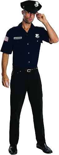 Miniatura 2 de Rubies Disfraz de héroes y hombres uniforme de policía camisa y sombrero Multi Color talla única