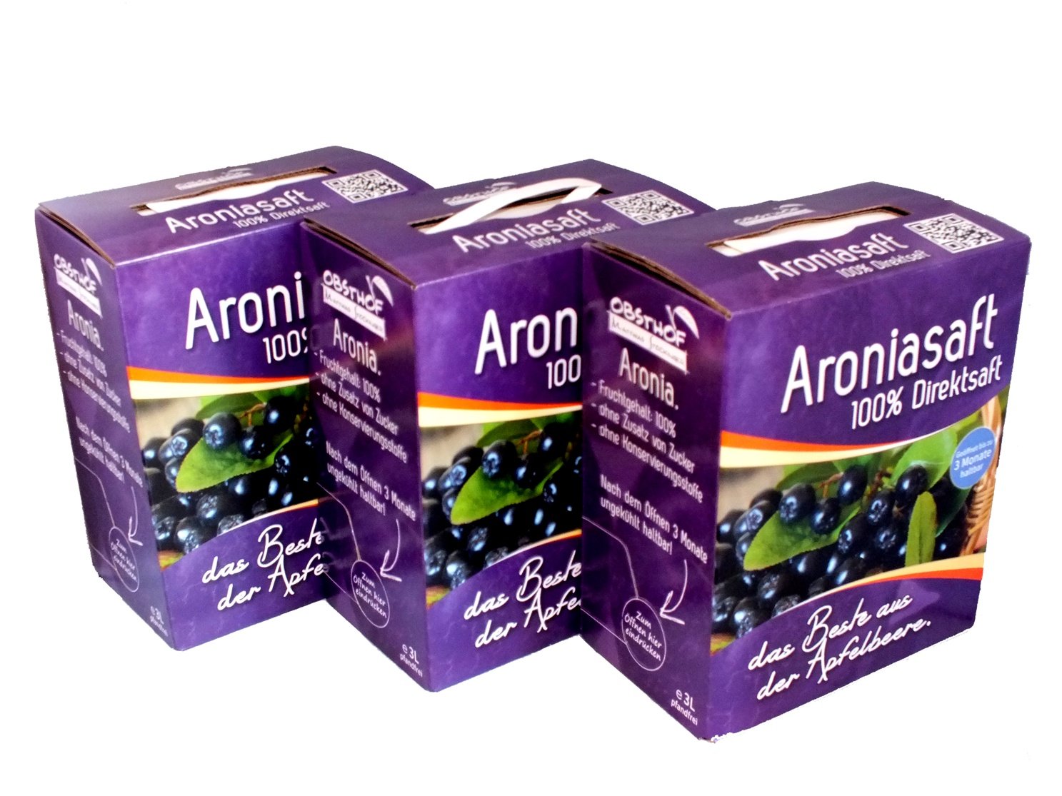Obsthof Stockinger Aronia Muttersaft Bag in Box Aronia - Direktsaft, Sparpaket, 3x 3 l