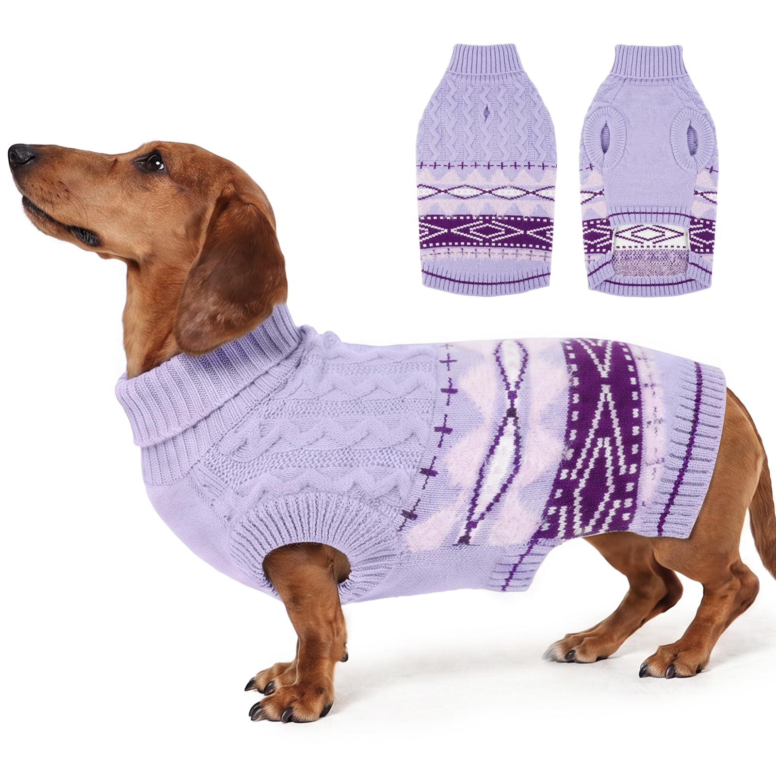 MIGOHI Pull coupe-vent pour chien teckel extensible pour les jours froids