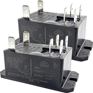 2-Pack T92S7D22-22 Relay – 30A 22VDC DPST Industrial Power Relay – Compatible with Carrier/Bryant/Payne HVAC Systems (Furnace, AC, Heat Pump) – Fixes Compressor Start Failures & Fan Control Issues