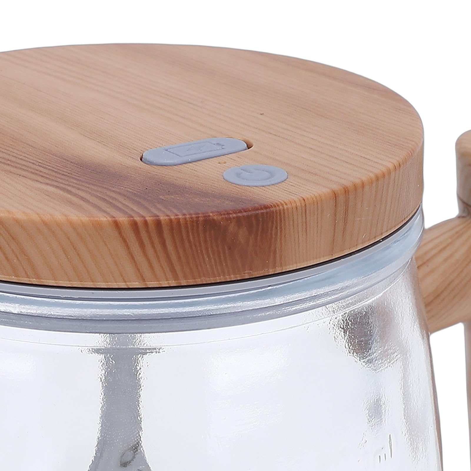 Topiky Tazza in Vetro per Miscelazione Elettrica 400ML, Tazza con Agitazione Automatica Ricaricabile con Coperchio e Manico, con Agitazione Automatica per Mescolare caffè, Latte Misto, Polvere per