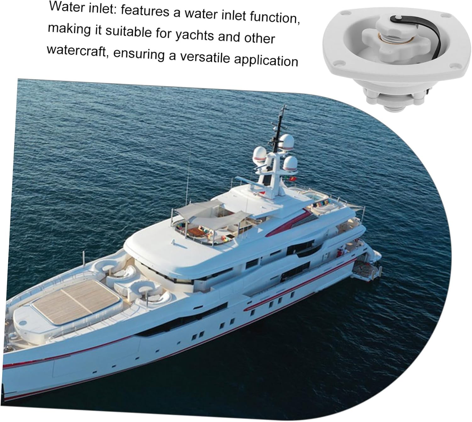 GLEAVI Rv Fresh Water Inlet Valve with Rotating Cap Durable Water Fill Inlet for Camper and Yacht