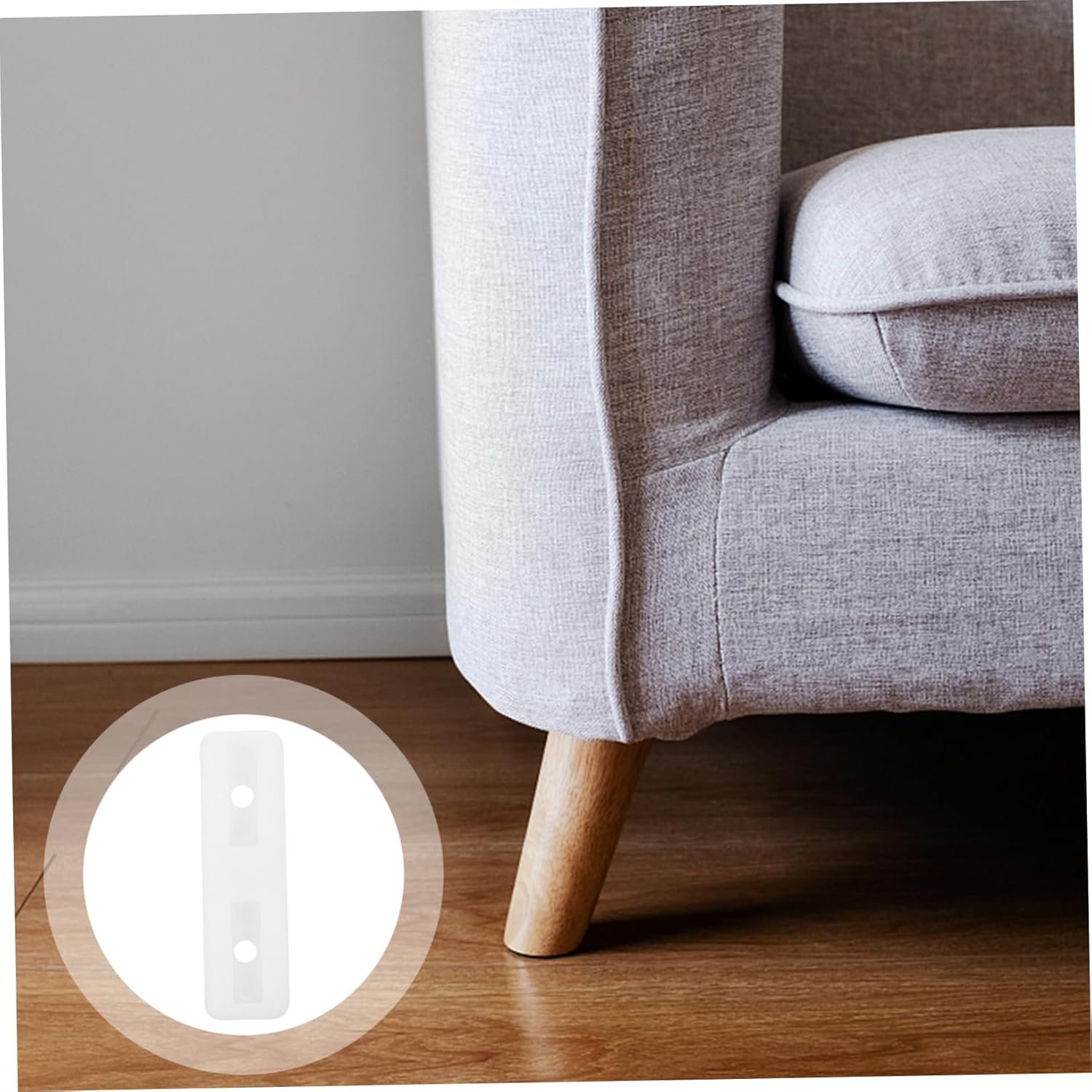 Mikinona 200pcs Rectangular Chair Feet Bumpers Furniture Leg Pads Chair Leg Pads for Hardwood Floors