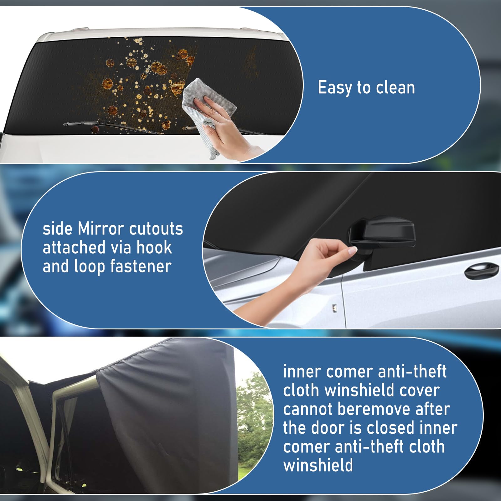 Voorruit Wrap Cover voor Vauxhall Vivaro 2001-2014, 600D