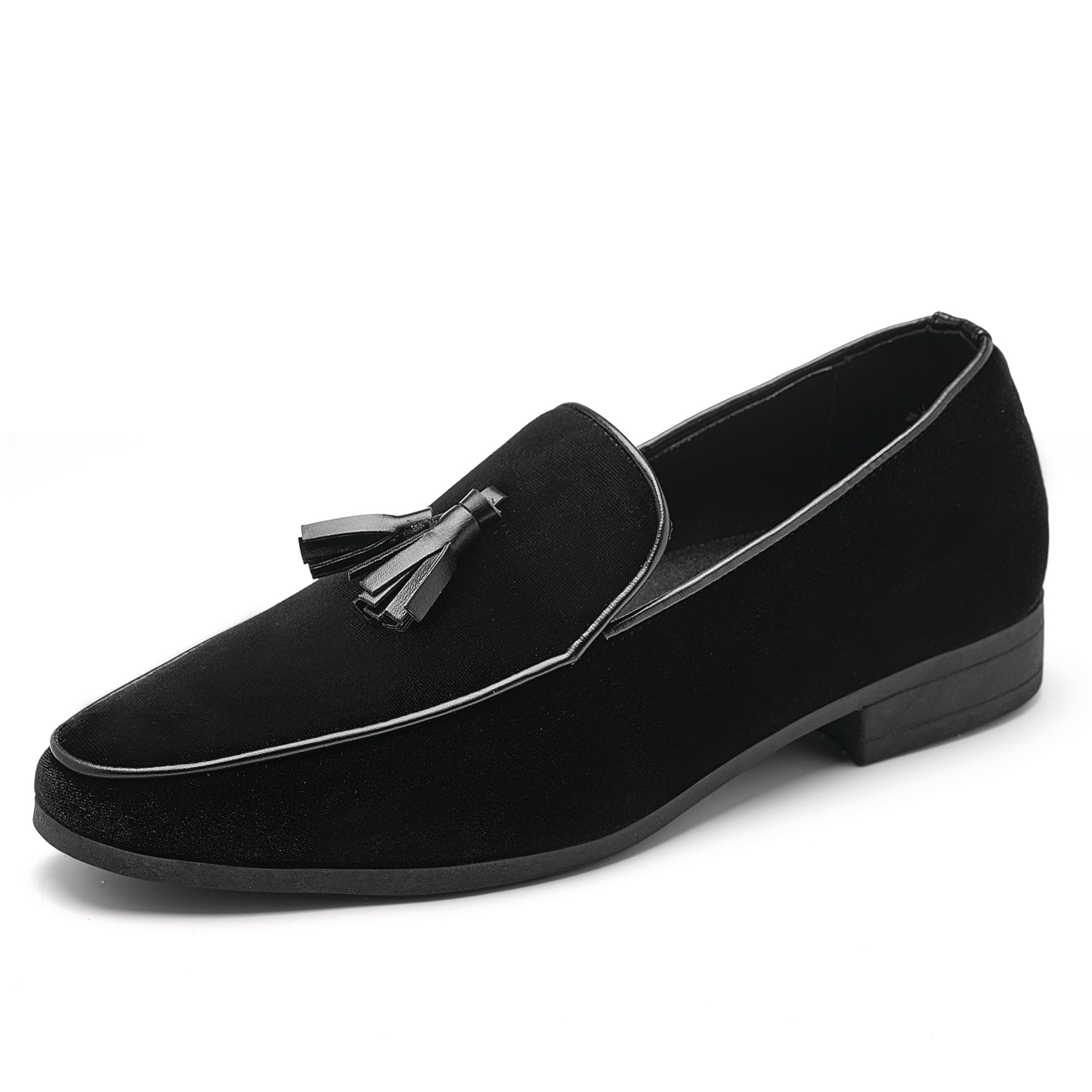 UUBARIS Mens Velvet Loafers Slip-on Dress Shoes Fashion Style Driving Shoes Classic Tuxedo Shoes Casual Oxford Shoes