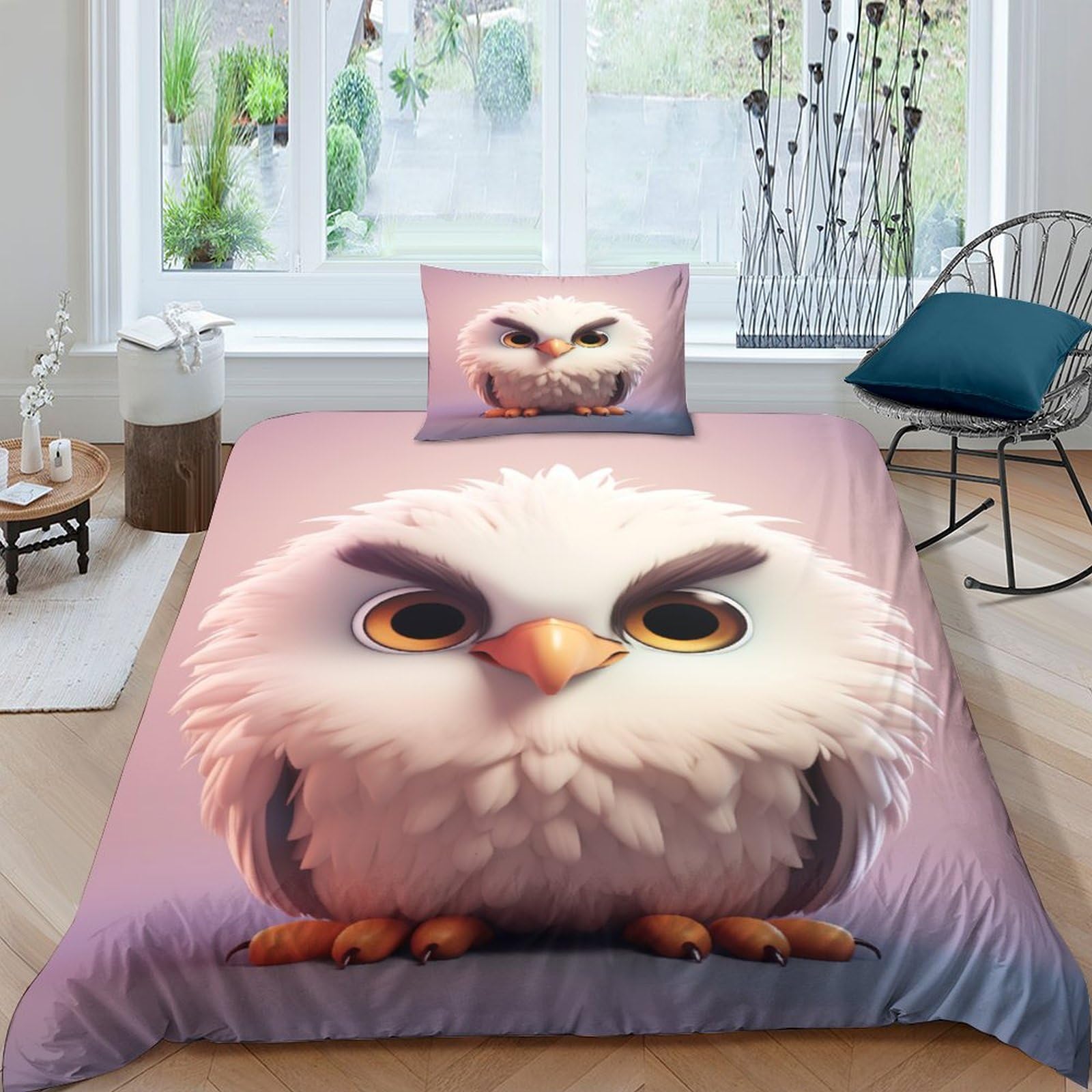 Housse de couette hypoallergénique et ultra douce 135x200 pour sommeil sensible