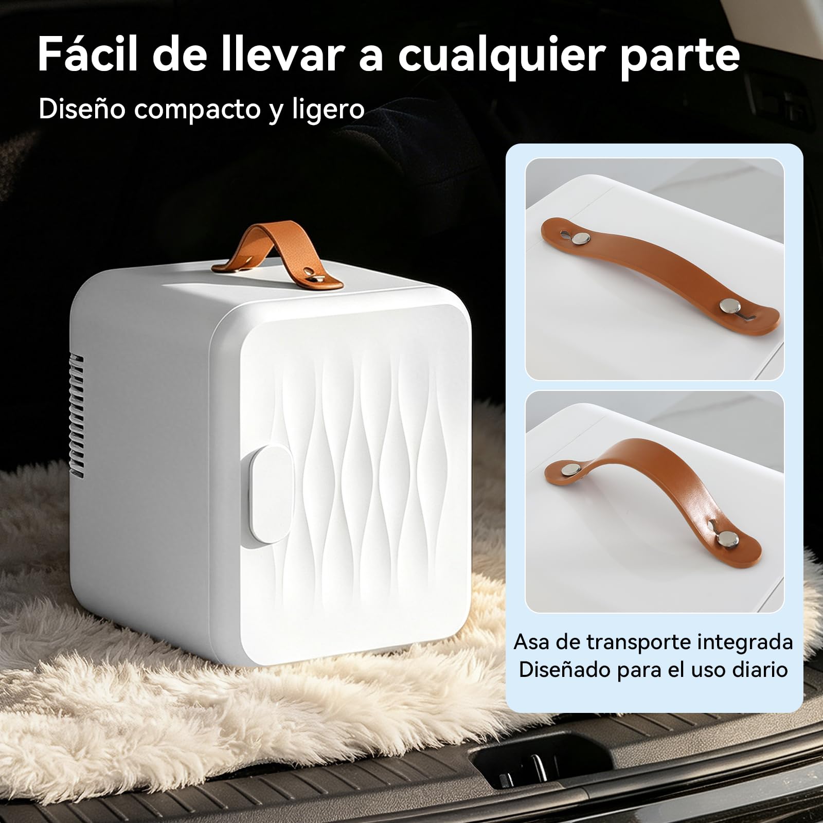 YU YUSING Nevera Pequeña 4L, Mini Nevera para Habitacion,con Estantes