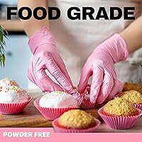 Vista 6 de Beastek Nitrile Disposable Exam Gloves, 4Mil 100 Ct Powder-Free Latex-Free Food-Safe for Cooking Medical Esthetician, Orchid