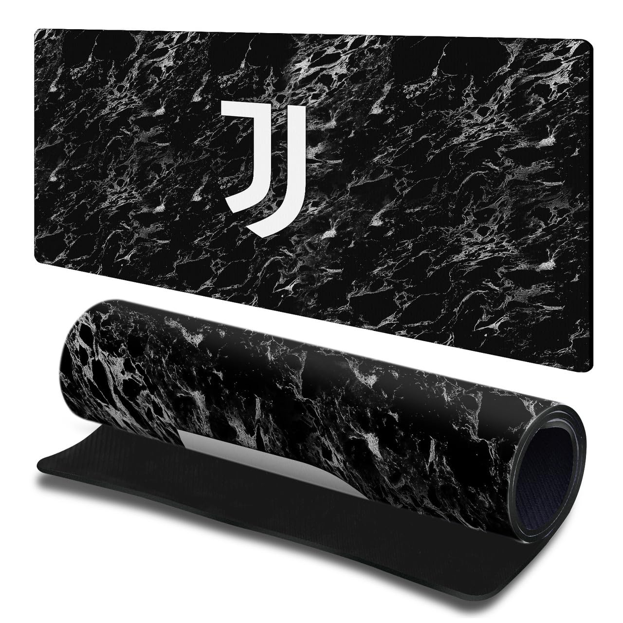 Head Case Designs Officially Licensed Juventus Football Club Black Marble Crest Logo Gaming Office Desk PC Keyboard Mouse Mat Pad 23.62 x 11.81 x 0.12 inches (600 x 300 mm) - L