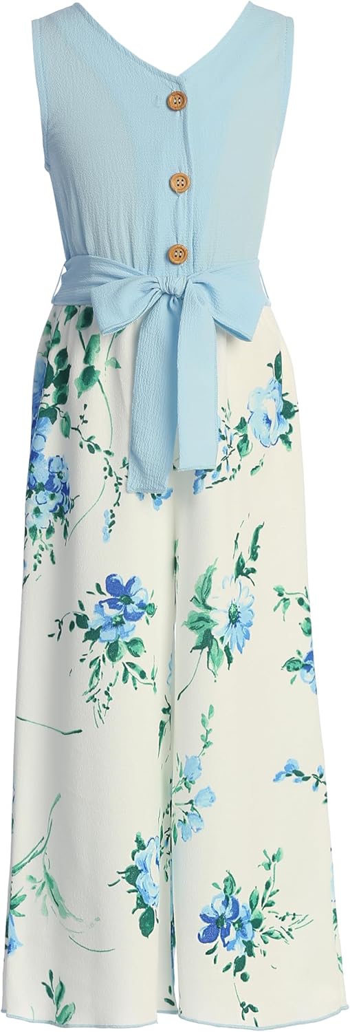 Girls Off Shoulder High Low Maxi Split Skirt Romper Casual Dress Summer Birthday Jumpsuits USA 4-14