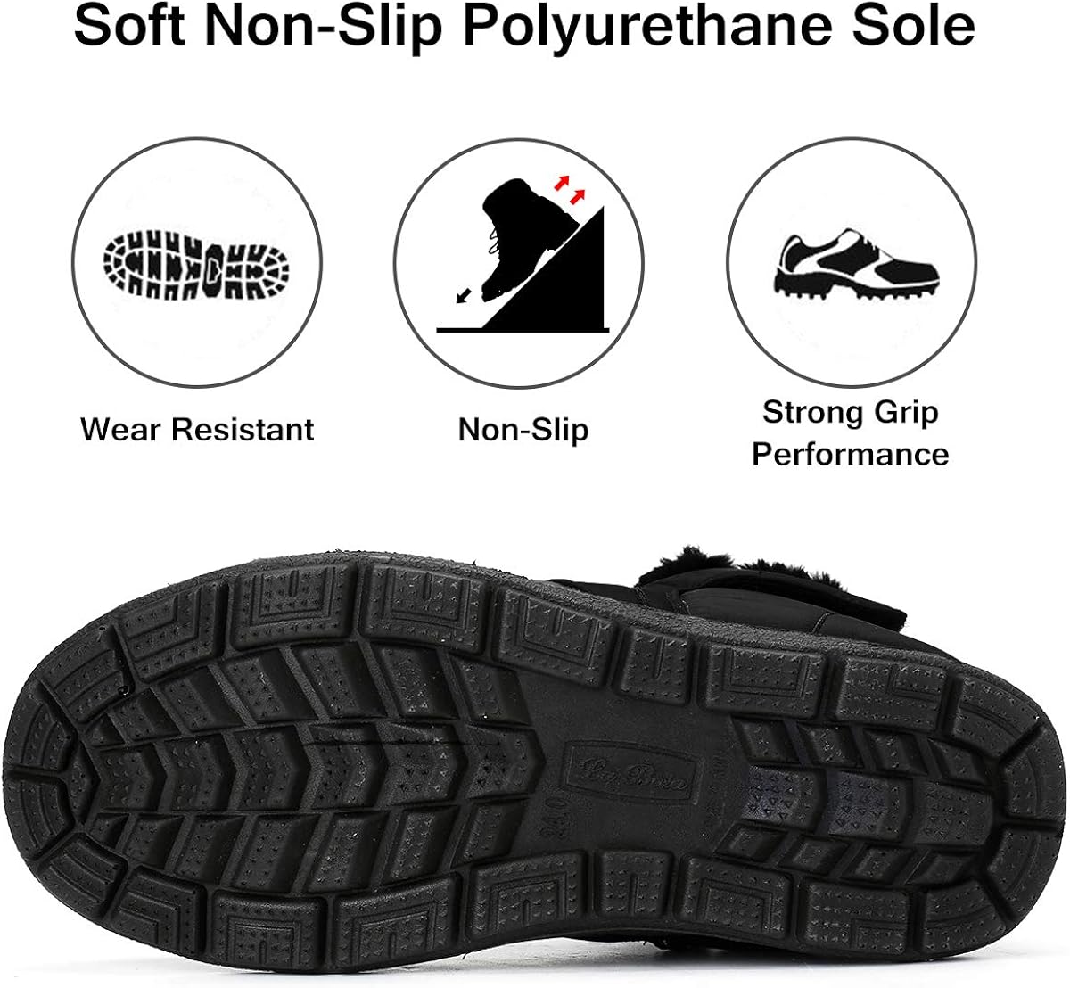  | gracosy Warm Snow Boots, Winter Warm Ankle Boots, Fur Lining Boots, Waterproof Thickening Winter Shoes for Women | Snow Boots