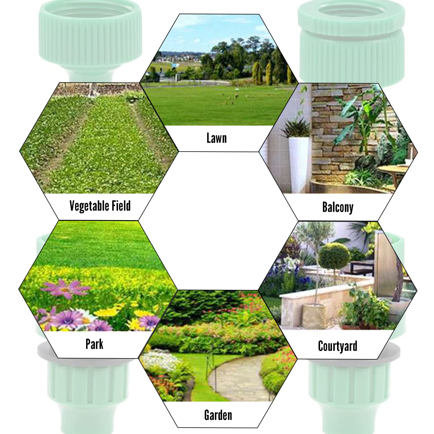 MroMax – 2 Connettori Rapidi Per Rubinetto – Filetto G1/2 O G3/4 – Adattatore Per Tubo 8/12 Mm – Irrigazione Giardino
