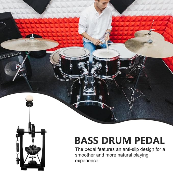 Pedal de bombo para batería con diseño de tensión de resorte miniatura 8