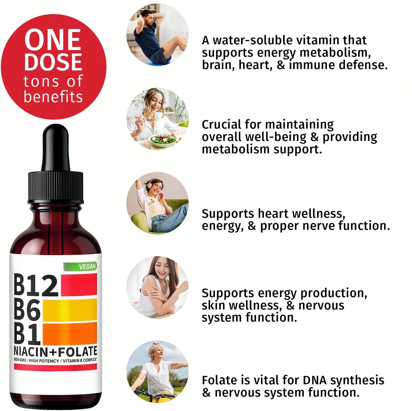 2PCS,Gocce liquide vitaminiche, assorbimento rapido, equilibrio generale | Adatto a uomini e donne, per il supporto immunitario ed energetico, l'equilibrio del corpo