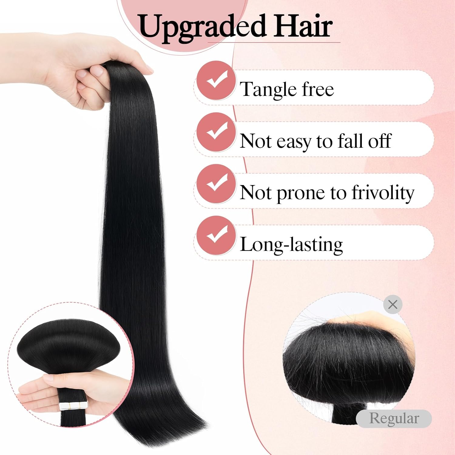 SEGO Double-Stitched Tape in Hair Extensions Human Hair Invisible Tape in Hair Extensions Long Straight Tape Hair Extensions for Women,12 inch,#4 Chocalate Brown,10pcs 20g